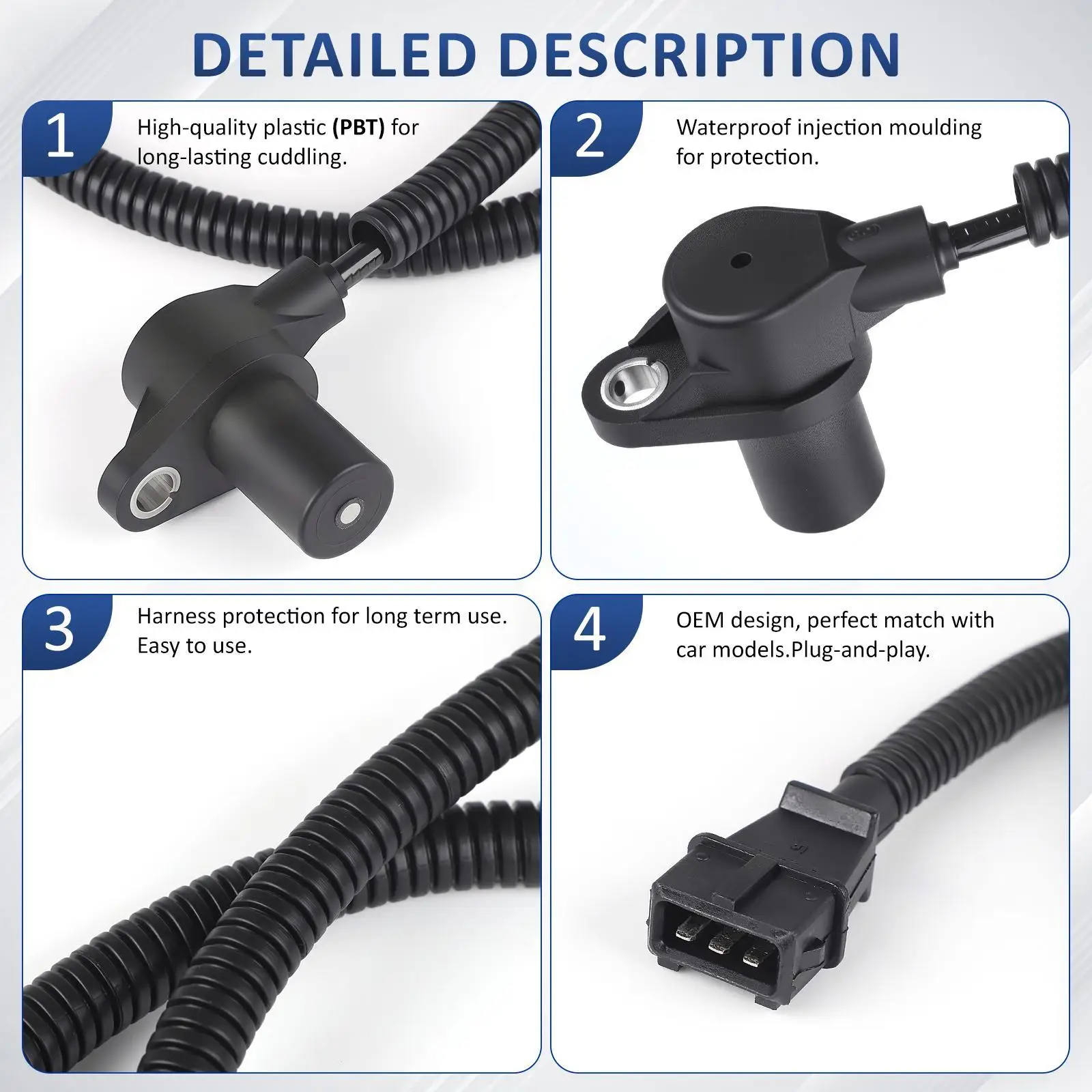 Crank Crankshaft Position Replaces 0281002332 Easy to Install Wear Resistant