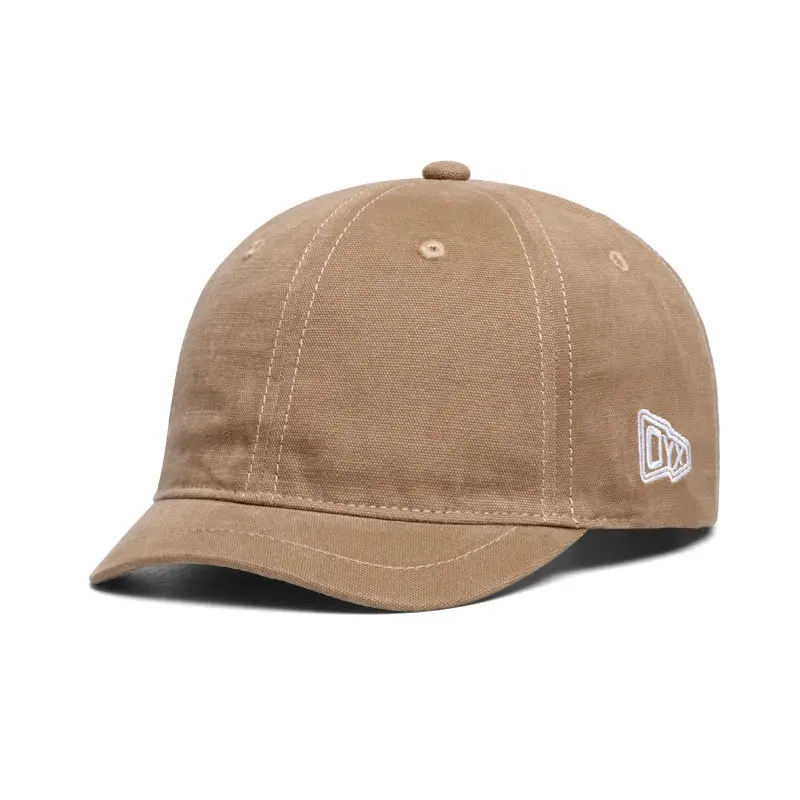 Japanese Niche 3cm Short Brim Baseball Cap, Cotton Soft Crown Vintage Dandy Trend Sun Hat for Men, Great for Buzz Cut Hairstyle