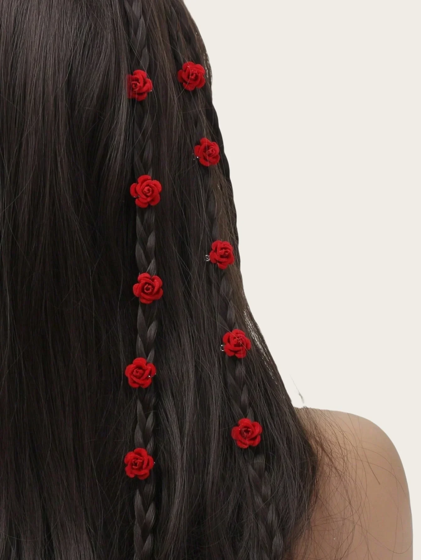 

10pcs Rose hair clip for Valentine's Day Gift for Mother's Day gift for women's braid hair accessories