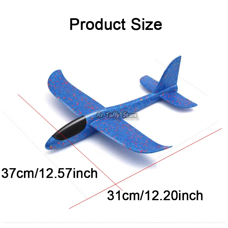 Hand Launch 37cm Flying Throw Airplane Outdoor Sports Toys for Children Glider Aircraft Model Foam Gliding Boys Fun Game Figure