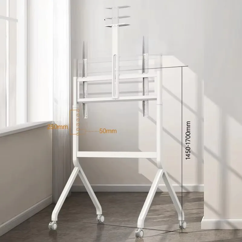 عربة تلفزيون بحامل أرضي دوار P200 360 لأجهزة التلفاز مقاس 60-90 بوصة #1