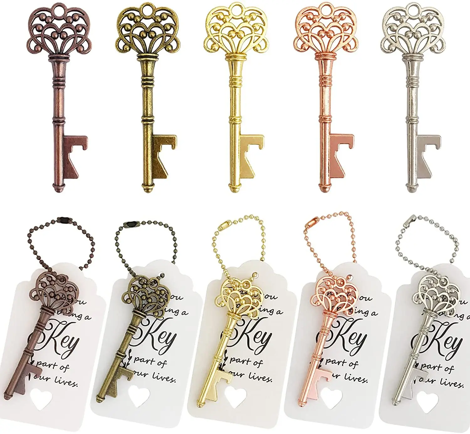 50/100pcs Vintage Key Bottle Opener Beer Opener Wine Keychain Souvenir Pendant Festival Souvenir Gift Kitchen Tool Accessorie