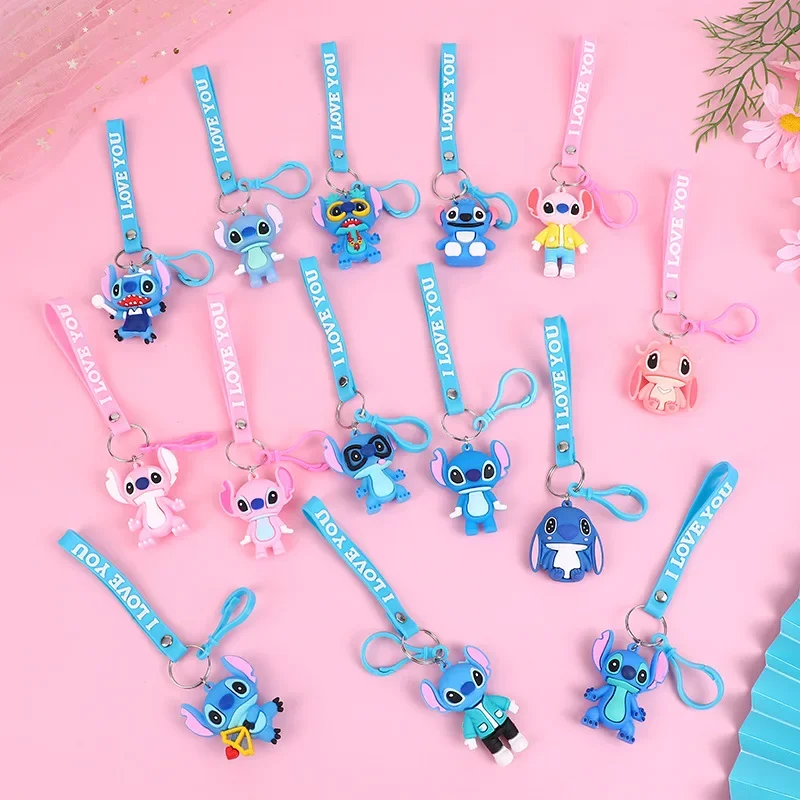 Cute Disney Lilo & Stitch Keychain Cartoon Anime Stitch Bag Pendant Fashion Couple Doll Jewellery Decoration for Kids Toys Gifts