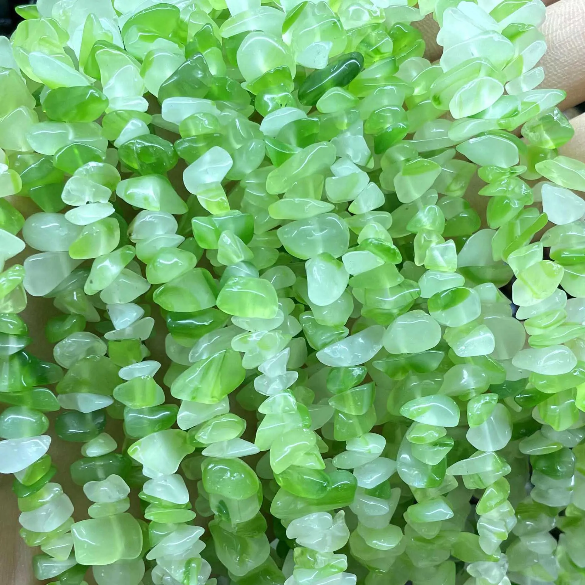 Naturstein unregelmäßige Freiform Aventurin Achate Amazonit Jades Chip Kies Spacer Perlen für Schmuck herstellung DIY Zubehör – Detail 12