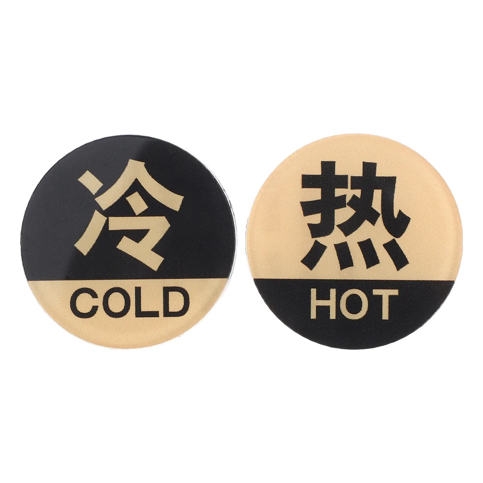 2Pcs Hot Cold Water Indicator Stickers Acrylic Self Adhesive Clear Reminder Labels for Bathroom Home Hotel Guesthouse Washroom