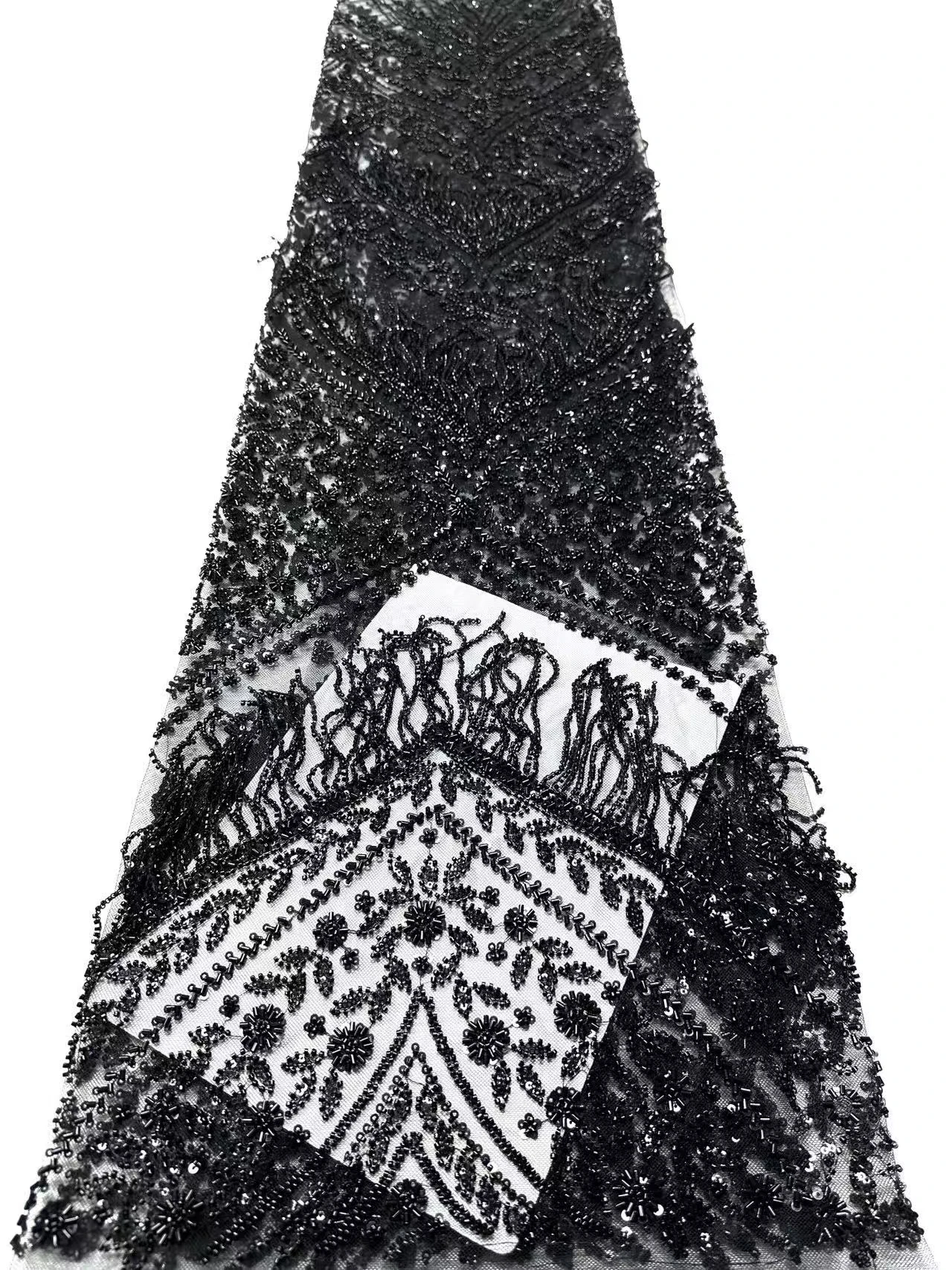 Hot Sale Lace Fabric Gold Sequin Beaded Embroidery French Mesh African High Quality Fabric for Sewing Wedding Party Dresses 2069