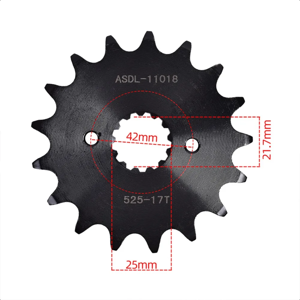 

JTF520 525-17T Front Sprocket Gear Wheel Cam for Suzuki GSR750 GSX-S750 GSX-R1000 GSX-S1000 DL800 DL1050 V-Strom DL1000