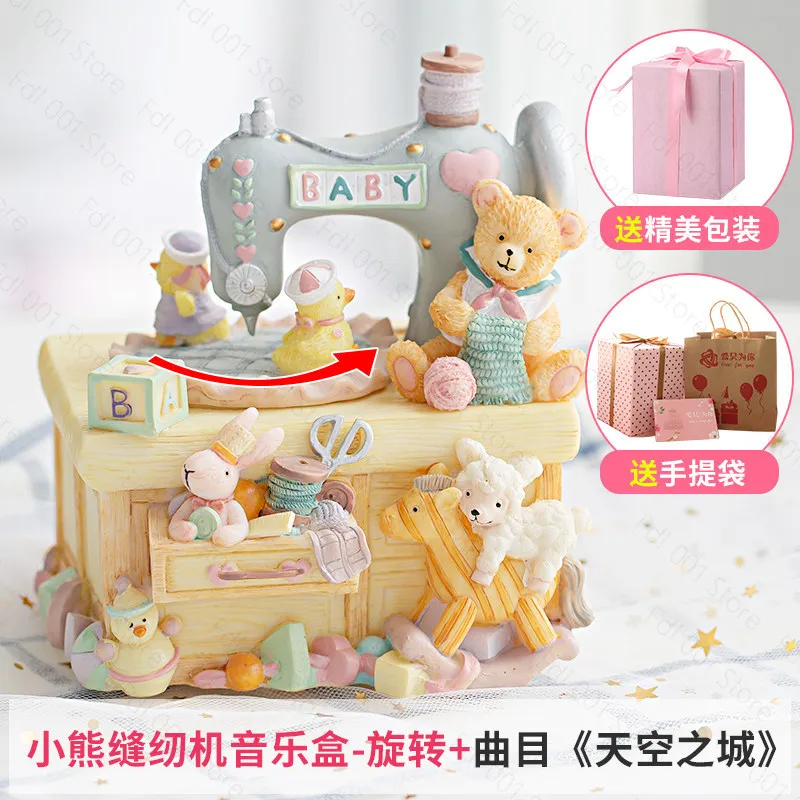 Rotatable Music Box Music Box Little Girl Child Girlfriend Birthday Lover Christmas Gift