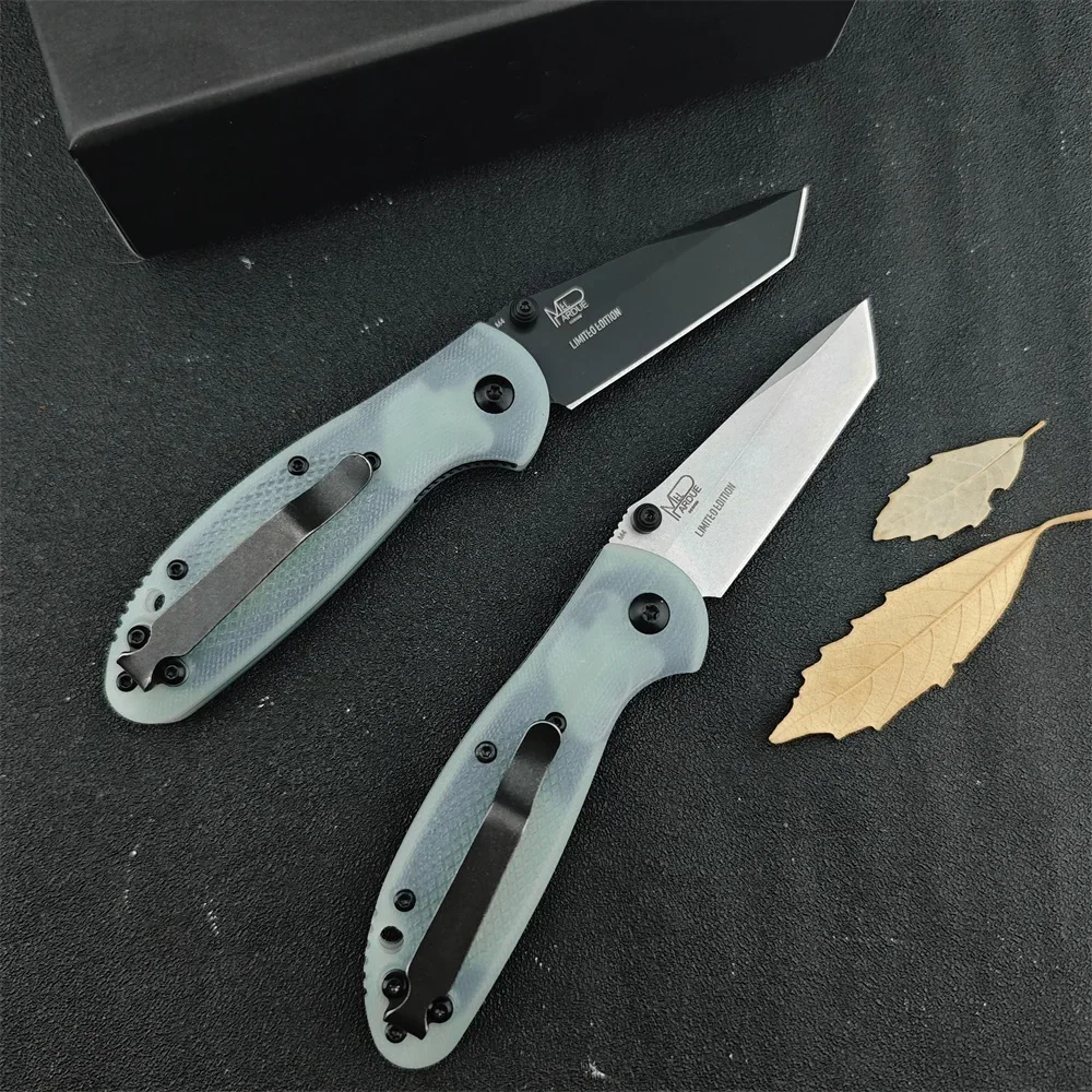 Pocket BM 577 Mini-Griptilian Tanto Folding Knife D2 Blade G10 Handles EDC Outdoor Camping Fruit Knives Hunting Tactical Tools