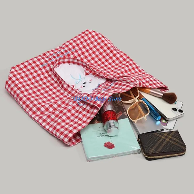 حقيبة كتف عصرية على شكل كلب للنساء من القماش تحت الإبط، حقيبة يد خفيفة الوزن للتسوق والسفر #4