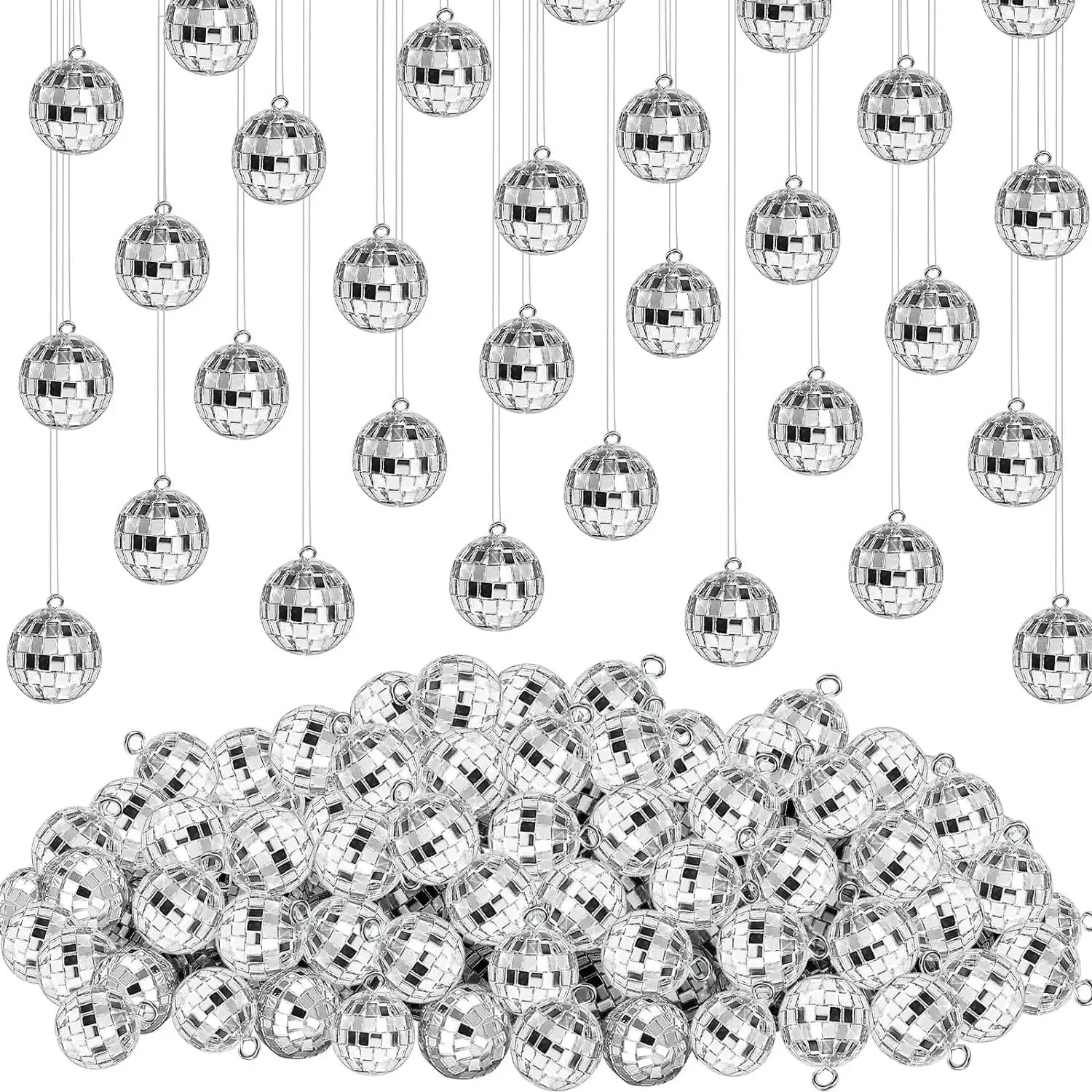 10/20 piezas manualidades bola de discoteca encanto novedad espejo Bola de discoteca para hacer pulseras Disco DIY llavero pendientes COLLAR COLGANTE