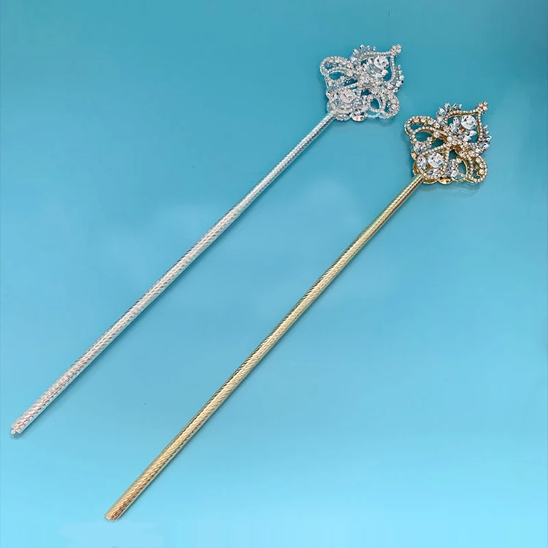 Sceptre de Déesse en Métal pour Cosplay, Accessoire de Marche, Bijoux de ix