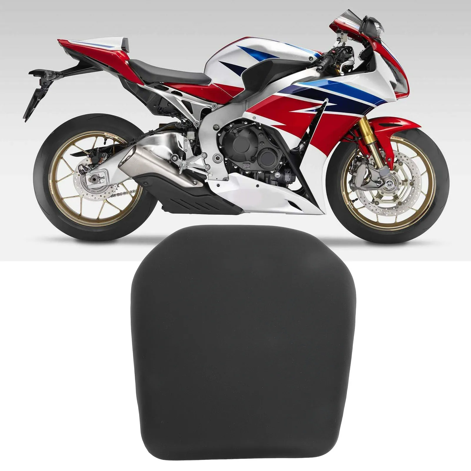 Premium Motorcycle Passenger Seat - Faux Leather, Waterproof, Wear-Resistant & Easy Clean for CBR1000RR 2008-2014