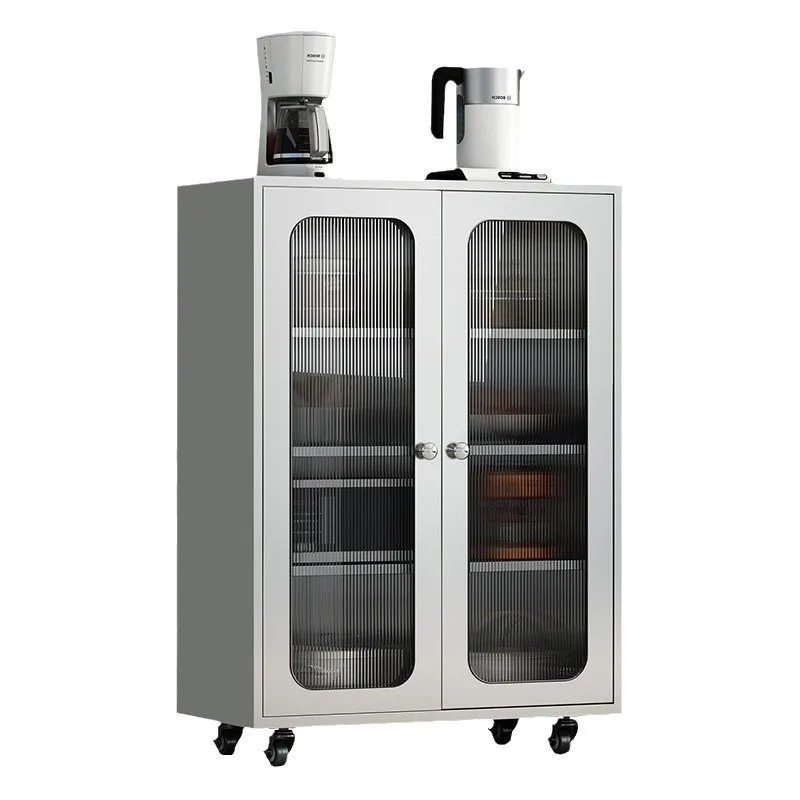 

304 stainless steel household kitchen cupboard dining room kitchen locker movable storage