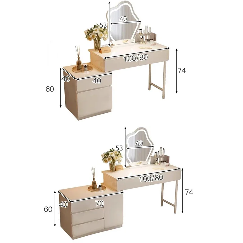 Vanity Makeup Desk Dressing Table Cabinet Mirror Headboards Mobile Laden Living Room Mueble Tocador De Maquillaje Mujer Bedroom