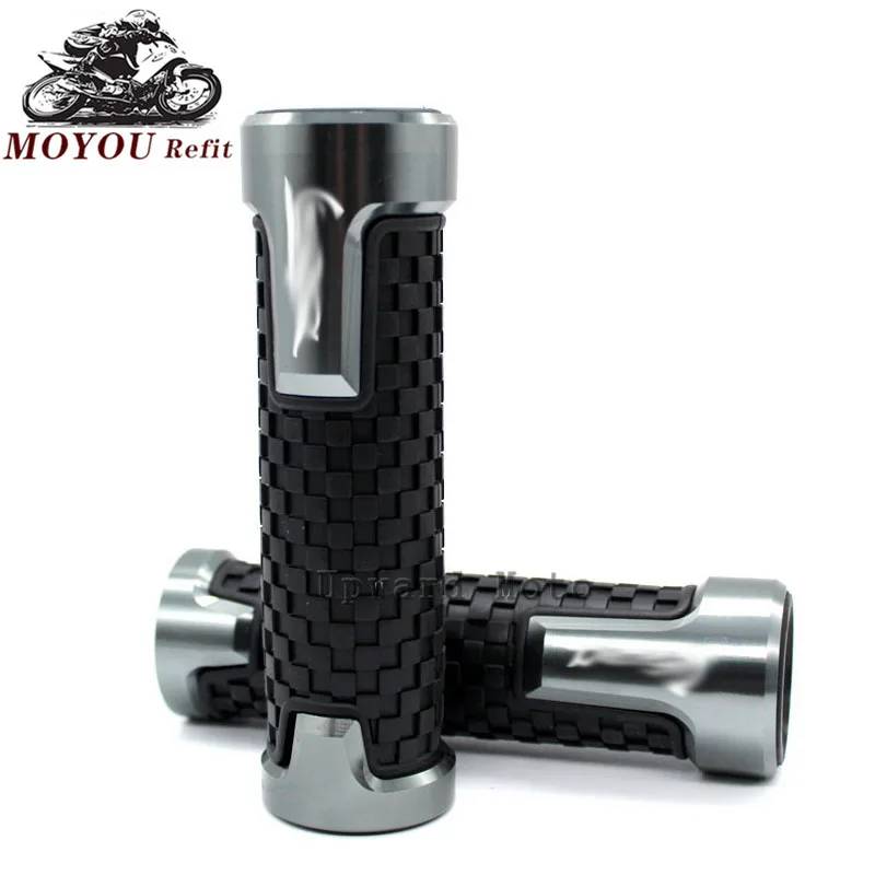 دراجة نارية CNC مقبض مطاطي من الألومنيوم قبضة قضيب ، يد لـ Vespa ، سكوتر LT ، LX ، GT