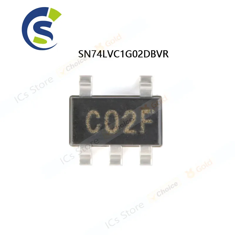 10 pz NUOVO ORIGINALE SN74LVC1G02 SOT-23-5_DBV SN74LVC1G02DBVR