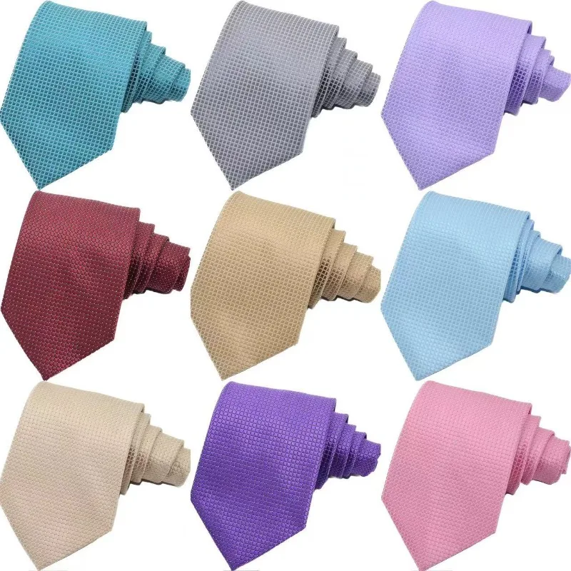 New Classic Men's Silk Tie Solid Plaid&Checks JACQUARD WOVEN Handmade Silk Men's Tie Necktie