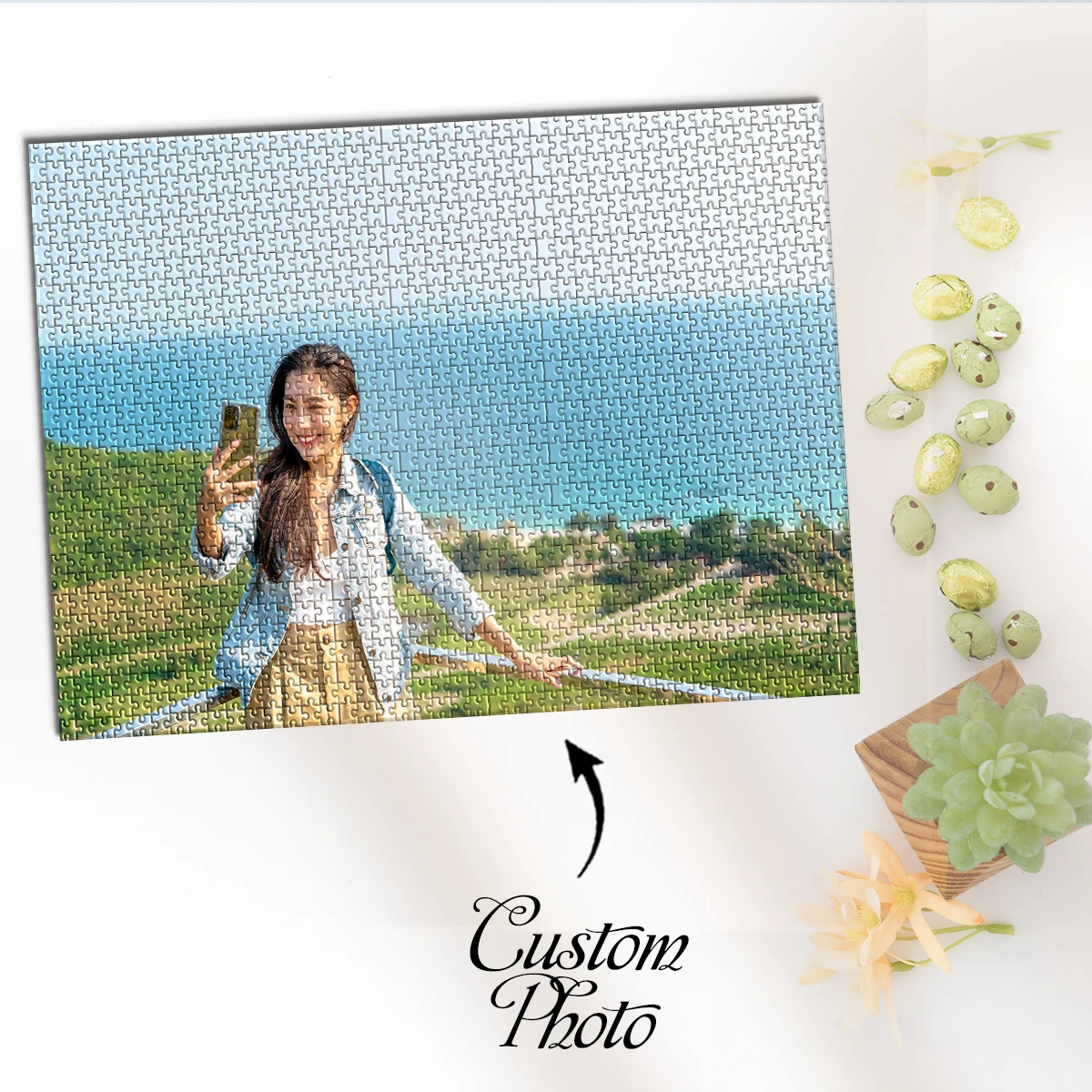 35/150/300/500/1000 قطعة في الهواء الطلق Selfies مخصص صور بازل قطع شخصية الضغط الألغاز صديقة هدية #5