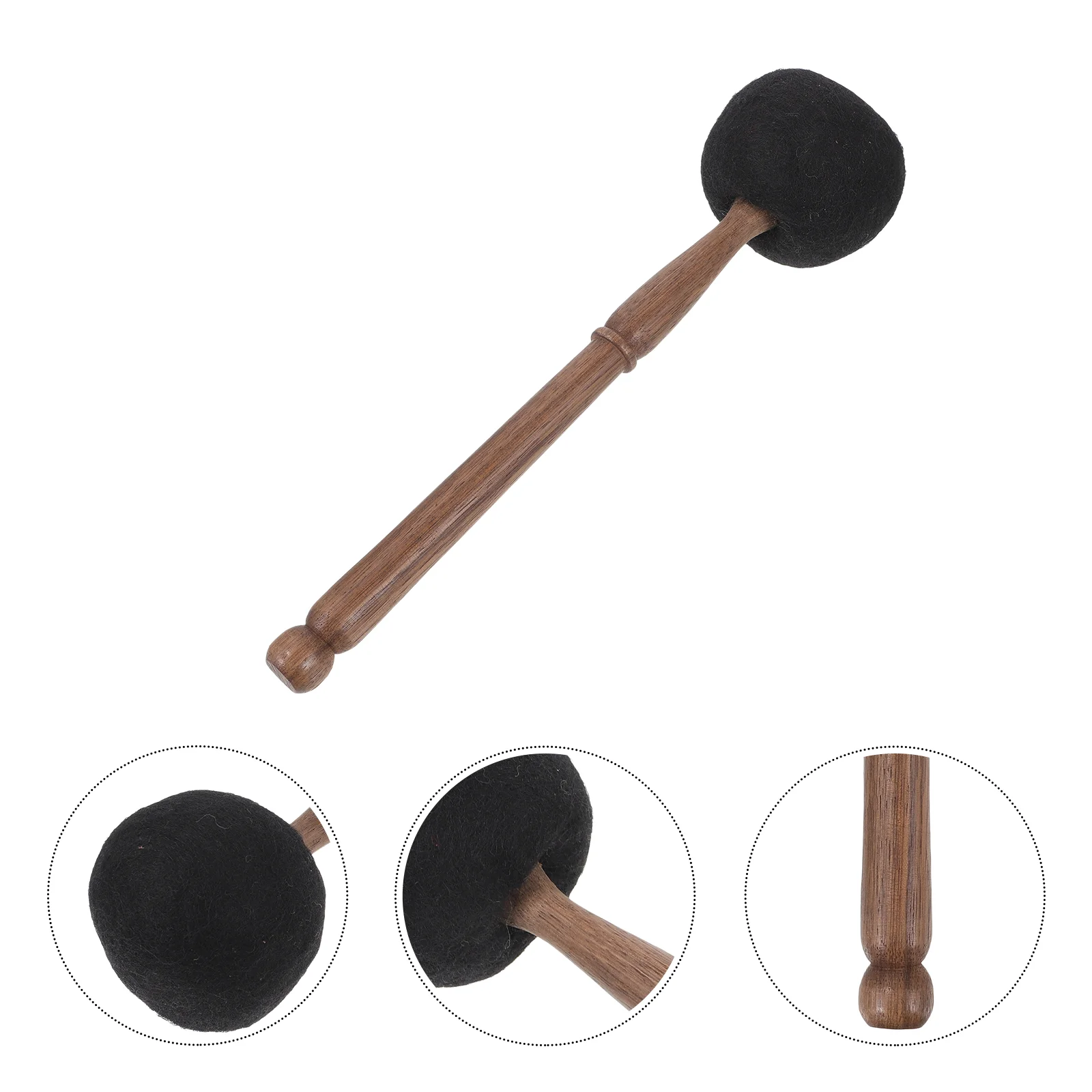 Buddha Sound Bowl Hammer Singing Mallet Striker Suede Wooden Stick for Nepalese Music