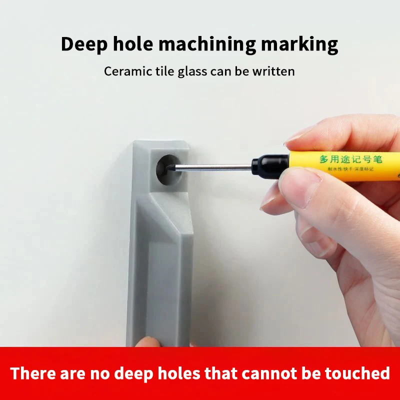 

2PCS 33mm Red/Blue/Black Long Head Marking Pen Woodworking Decoration Deep Hole Waterproof Pen Multipurpose Marking Tool