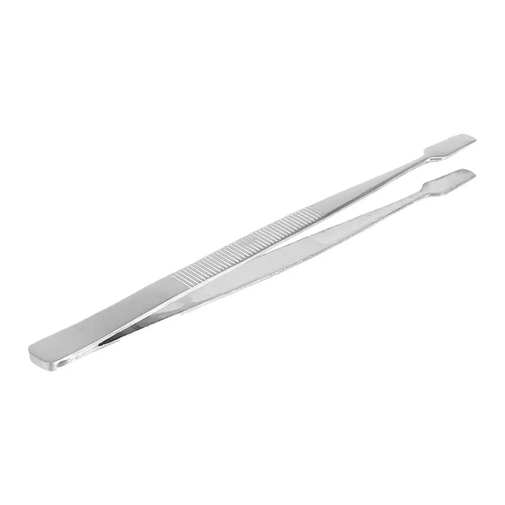 Stainless Steel Stamp Tweezer Lightweight Ergonomic Concavoconvex Handle Non Slip for Stamps Beads Delicate Objects False