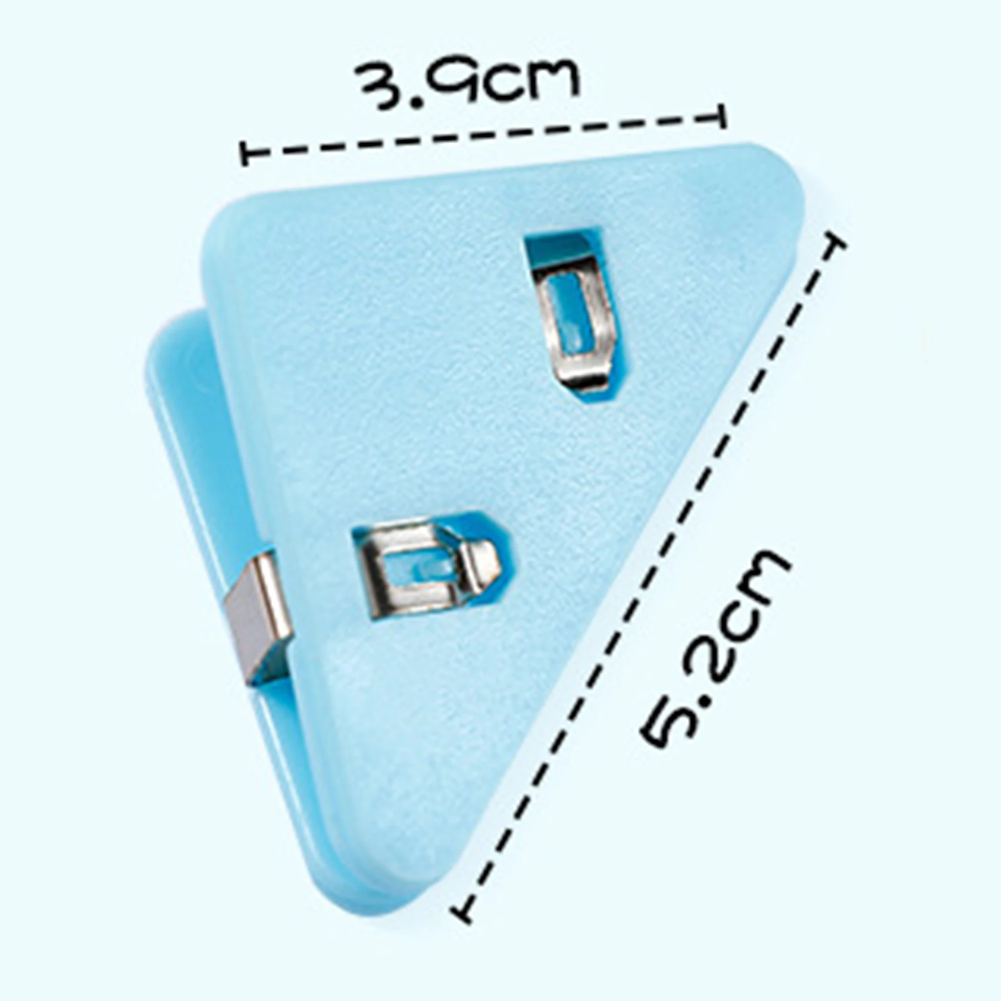 省スペース三角ペーパークリップ - 10個入り、強力なグリップで請求書、書類、本を机や棚に整理できます。