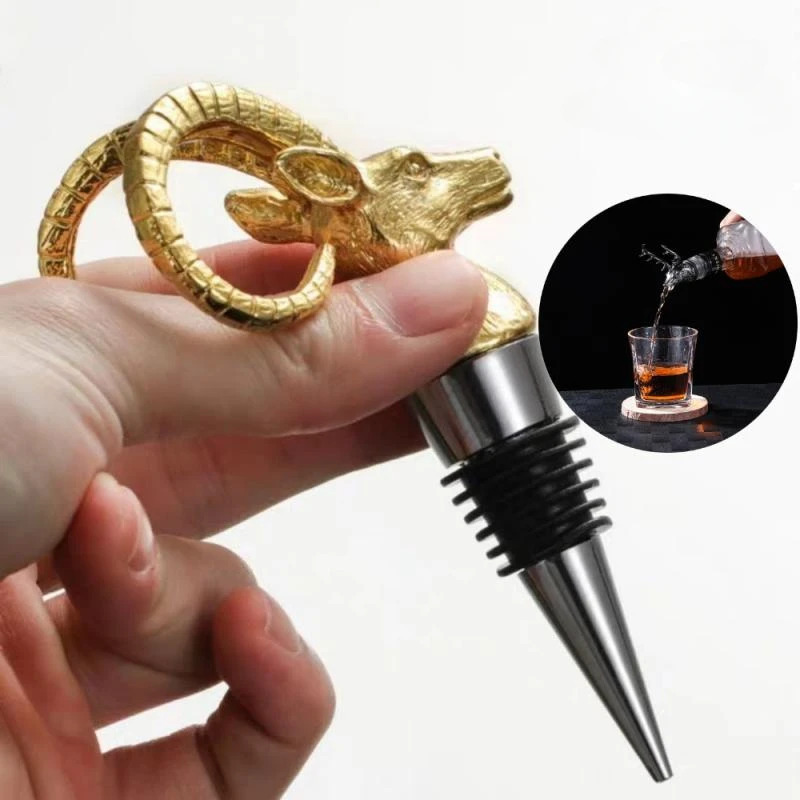 

1Pcs Bar Wine Pourer Zinc Alloy Deer Elk Horse Wine Stopper Drinks Bar Drinkware Tools Night Club Bar Accessories Kitchen Tools