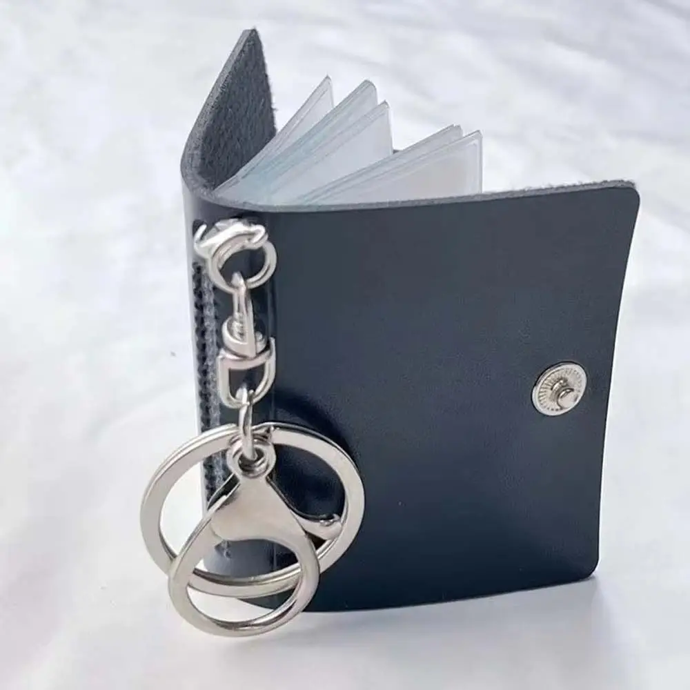 PVC 2 Inch Mini Photo Album Backpack Keyring Small Album Photo Album Keychain DIY Wallet Vintage Photo Card Holder Photos Cards