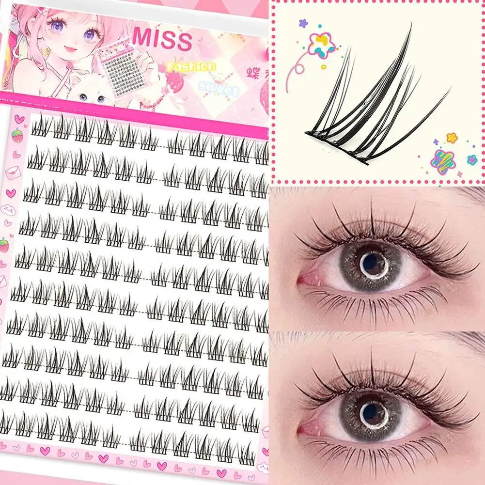 ขนตาปลอมแบบไม่ใช้กาว สไตล์สาวเกาหลี ติดเองได้ แบบการ์ตูน ขนตาแบบช่อๆ ธรรมชาติ ดูเป็นธรรมชาติ