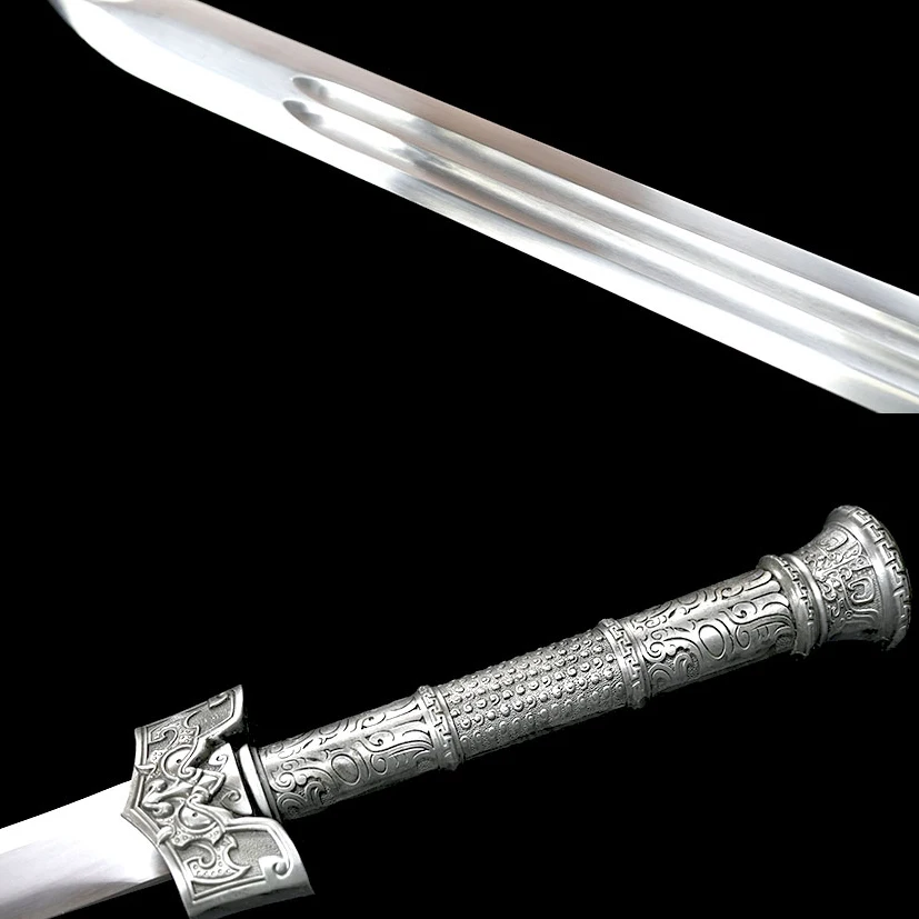 

105cm Medieval katana Battle Preparation full tang Stainless steel edge Cutting Black Iron Battle Sword Ninja True Steel Kung Fu