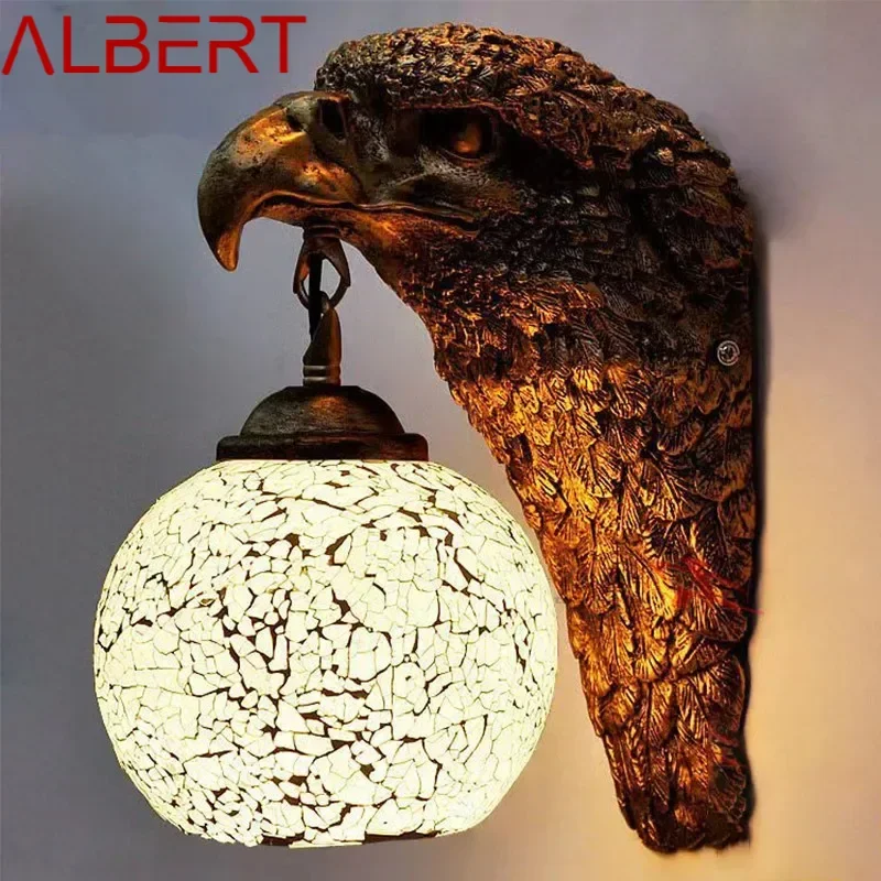 ALBERT Contemporary Eagle Wall Lamp Personalized And Creative Living Room Bedroom Hallway Bar Decoration Light