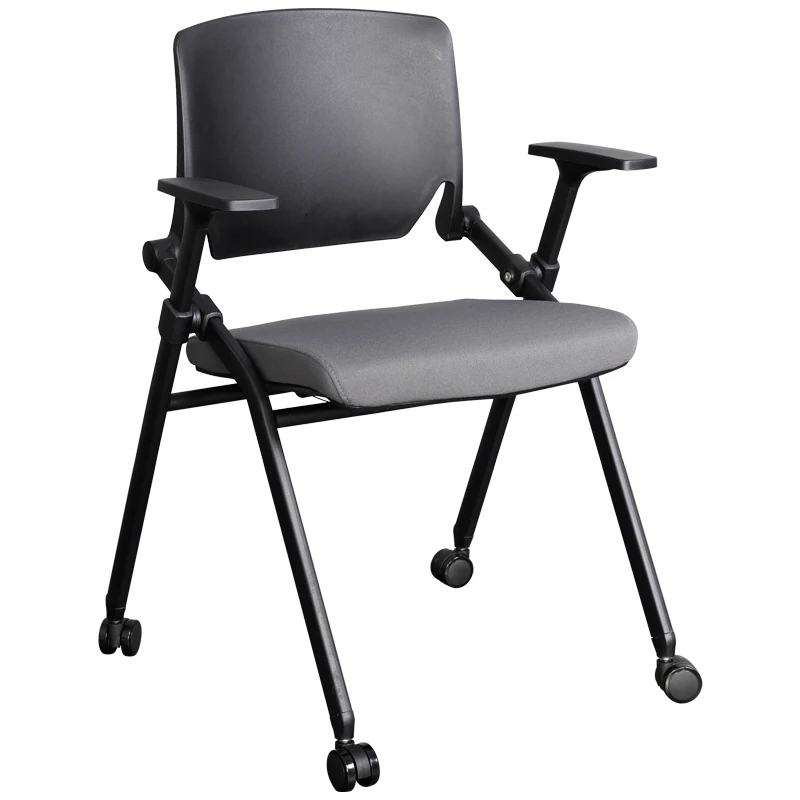 Foldable Chair with Roller Conference Chair Chair Office with Wheelchair