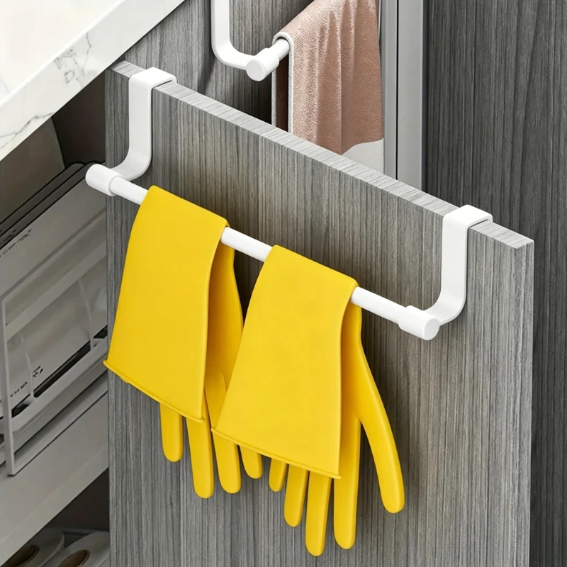 2pcs Wall Mounted Kitchen Cabinet Towel Rack - A Space Saving Cloth Rack Suitable for Homes and Bathrooms,No Drilling Required
