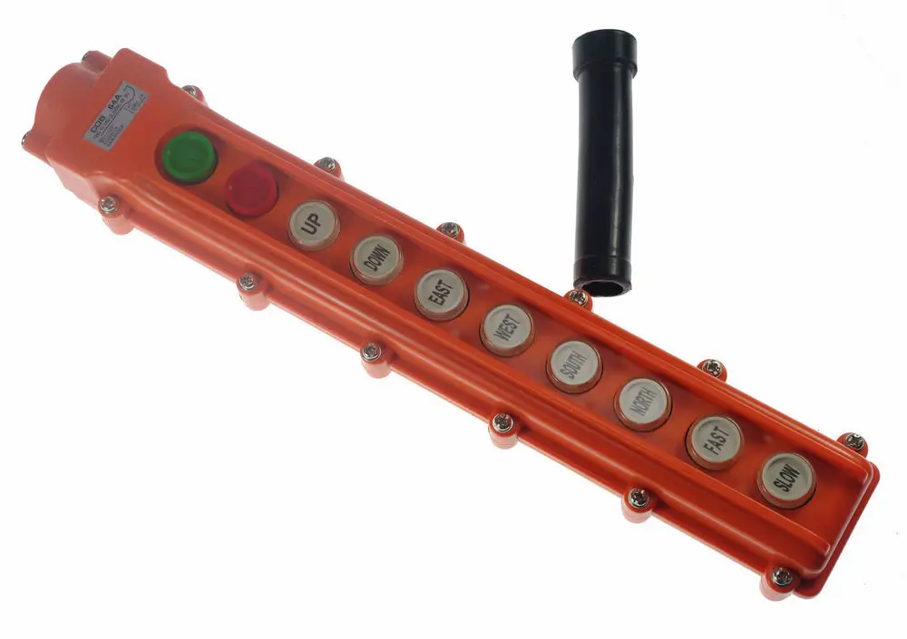 (1)For Hoist And Crane Pendant Control Station Push Button Switch 6 Ways COB-64A