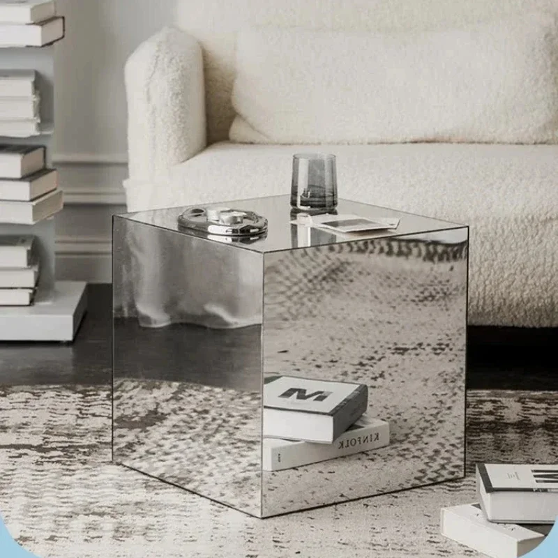 Acrylic Mirror Coffee Tables Modern Living Room Side Table Nordic Bedroom Floor Table Auxiliary Home Furniture Home Decor