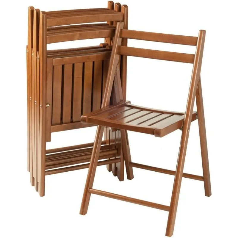 Robin 4-PC Folding Set Teak Chair, 17.64 x 20.1 x 32.28 US(Origin)