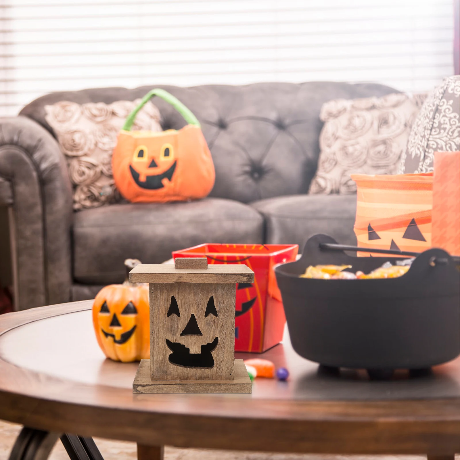 

Decor Wooden Courtyard Decorations Halloween Ghost Ornament Gothic Coffee Adornment