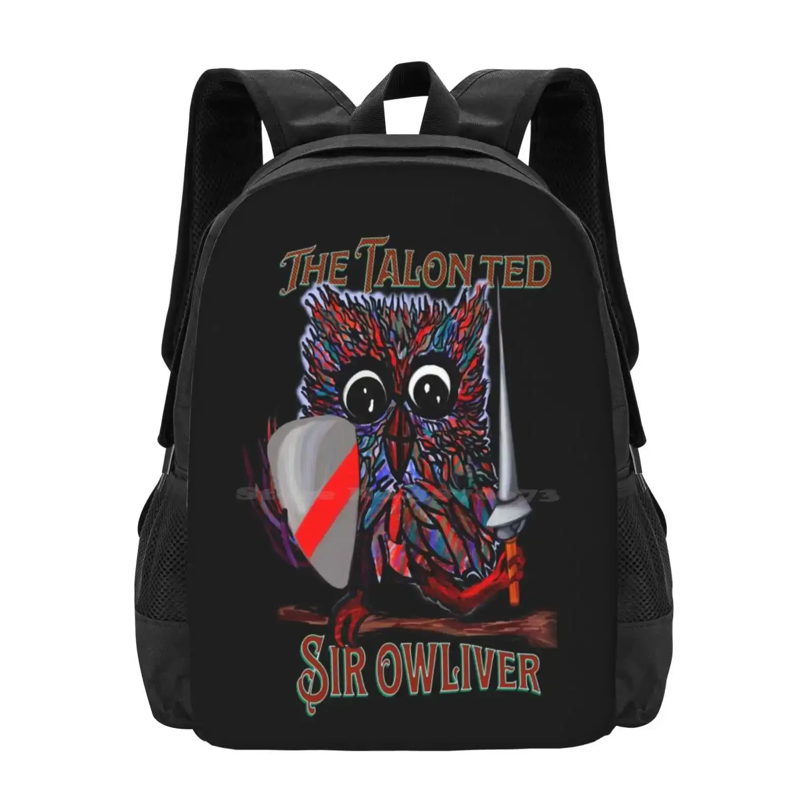

The Talonted Sir Owliver Hot Sale Schoolbag Backpack Fashion Bags Night Owl Sir Owliver Armor Knight Talon Shield Lance For Owl