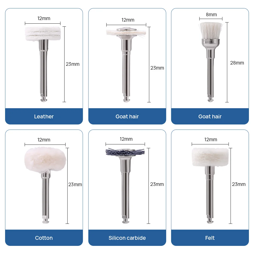 12 sztuk/zestaw AZDENT dentystyczny kompozytowy zestaw do polerowania średnica trzpienia RA 2.35MM zalecana prędkość 15,000 rpm/min