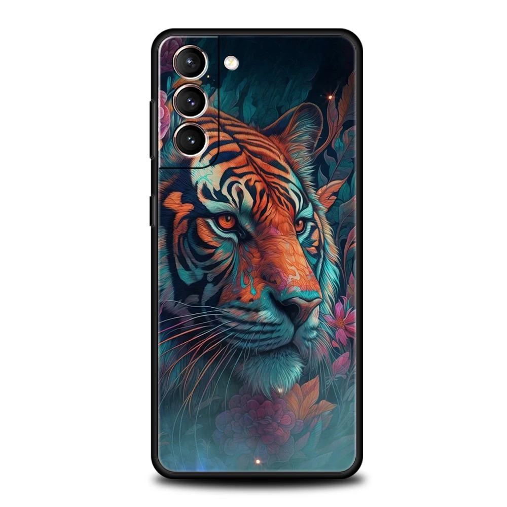 Tier Tiger Handyhülle für Samsung Galaxy S24 S23 S22 S20 S21 FE Ultra S10 S10E S9 S8 Plus 5G Silikonhülle Capas Fundas Taschen – Detail 4