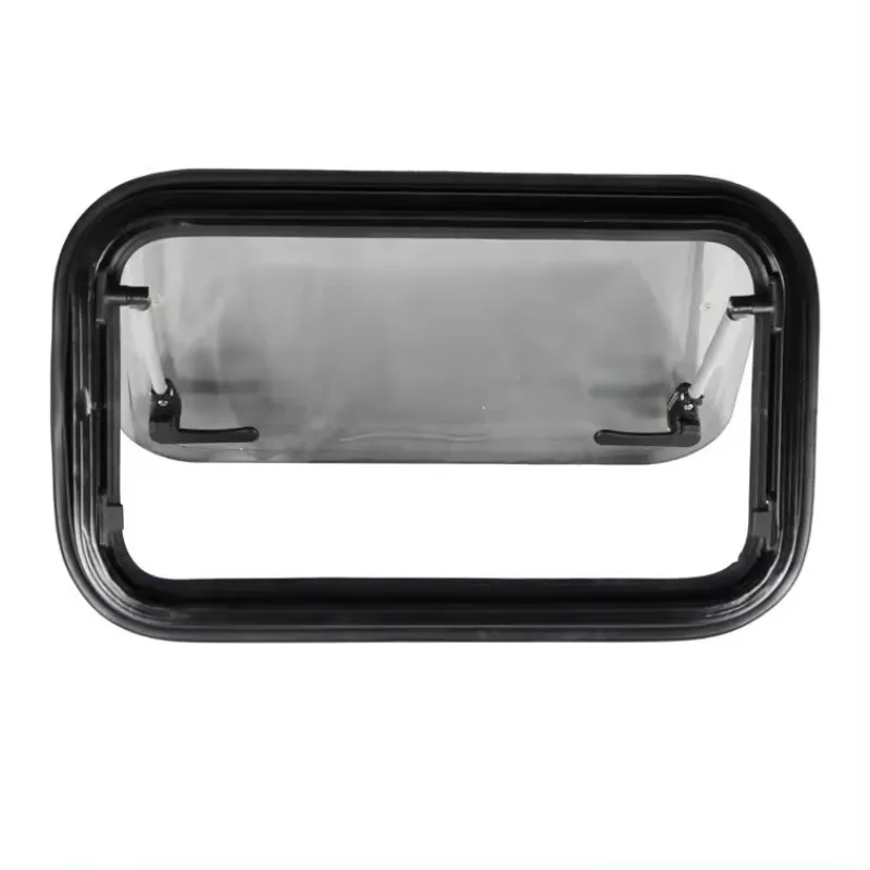 RV window, modified double-layer external push window with screen sunshade, rounded corner window push window