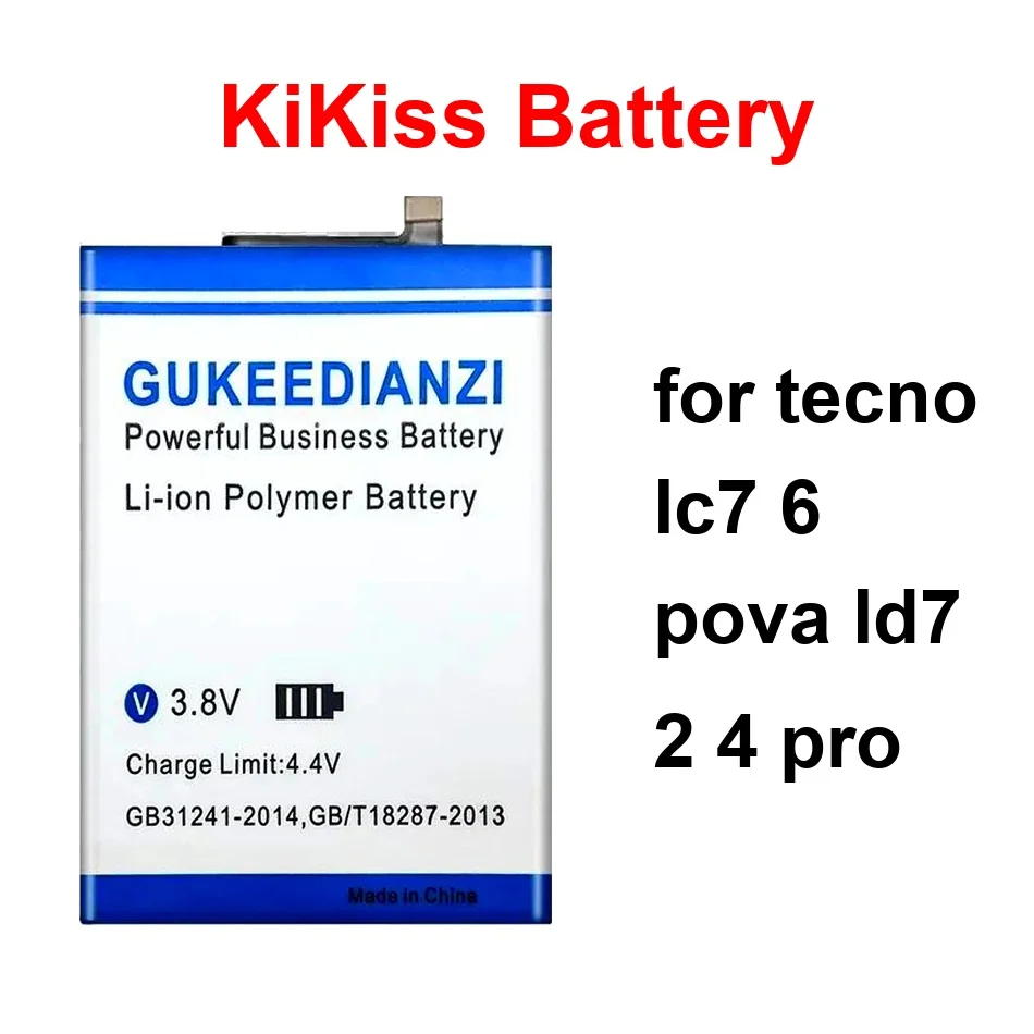 

Mobile Phone Battery Premium Replacement BL-68AT BL-58BT BL-58DT 6800-7700Mah For Tecno LC7 6 Pova LD7 2 4 Pro