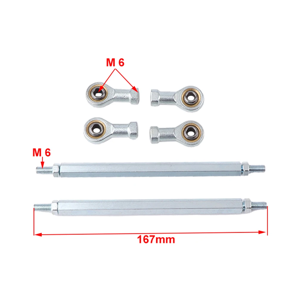 2 Pcs Upper Lower Adjustable Ball Joints Steering Inner Tie Rod Ends for ATV Four Wheeler Quad Go Kart Modified ATV Accessories