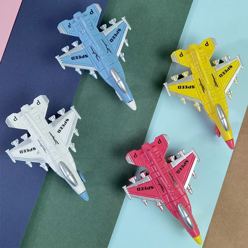 

Mini Plastic Fighter Aircraft Model Ornament Toys Pull Back Aircraft Warplane Airplane Toys For Kids Boys Gifts