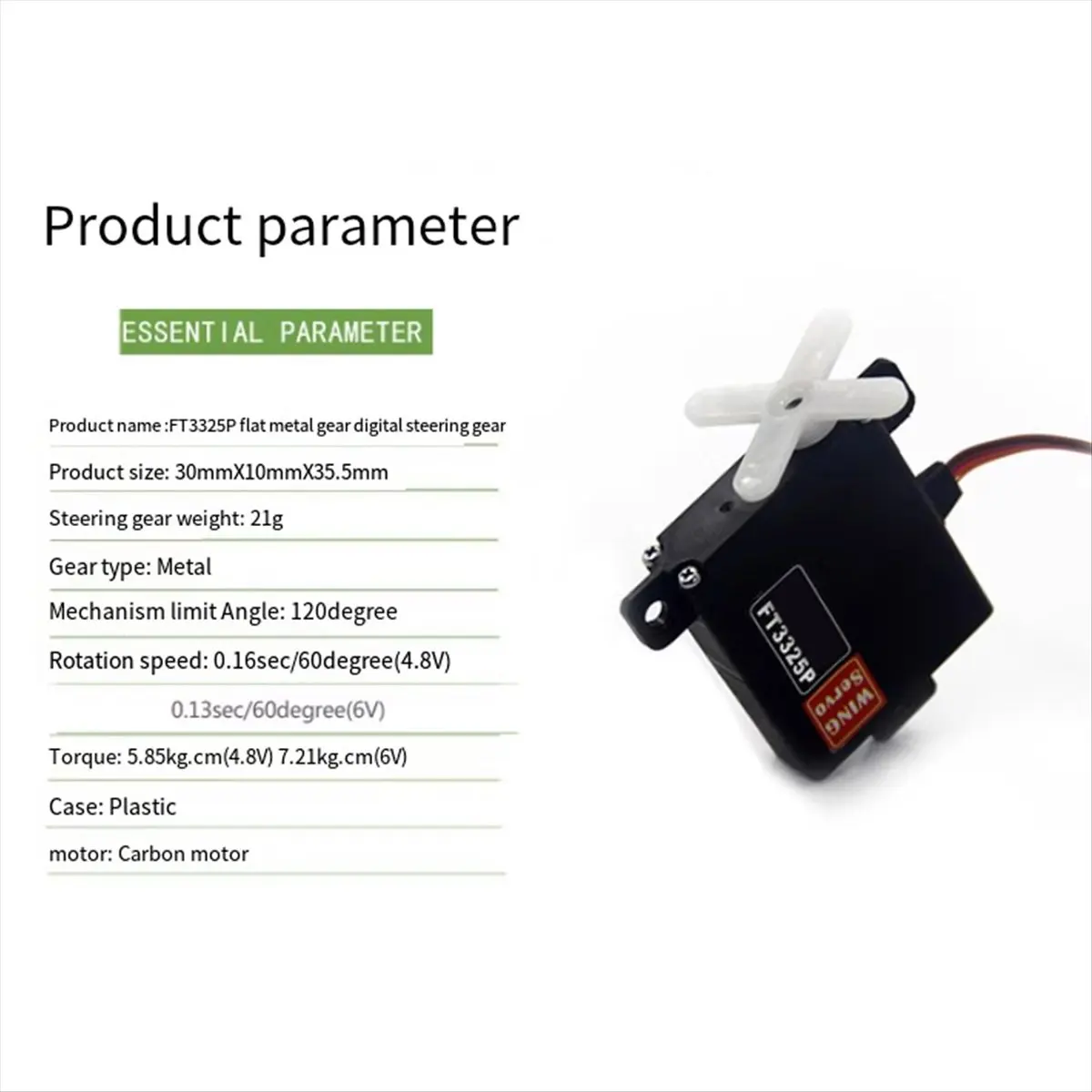 !DT~D1290RC Wing Servo 7kg High Speed Digital Servo with Metal Thin Body for Fixed Wing RC Drone DIY Robot Servo Motors