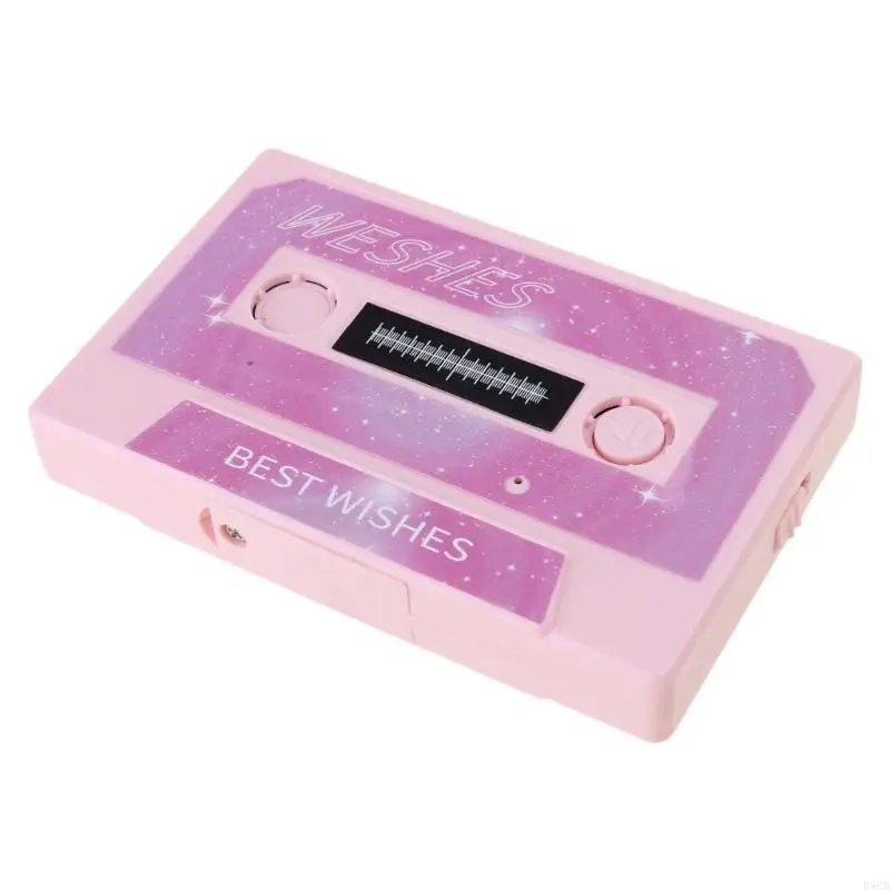 

D5QB Recordable Voice Greeting Card Easy to Use Message Recording Cassette Tape Voice Recorder for Family and Friend