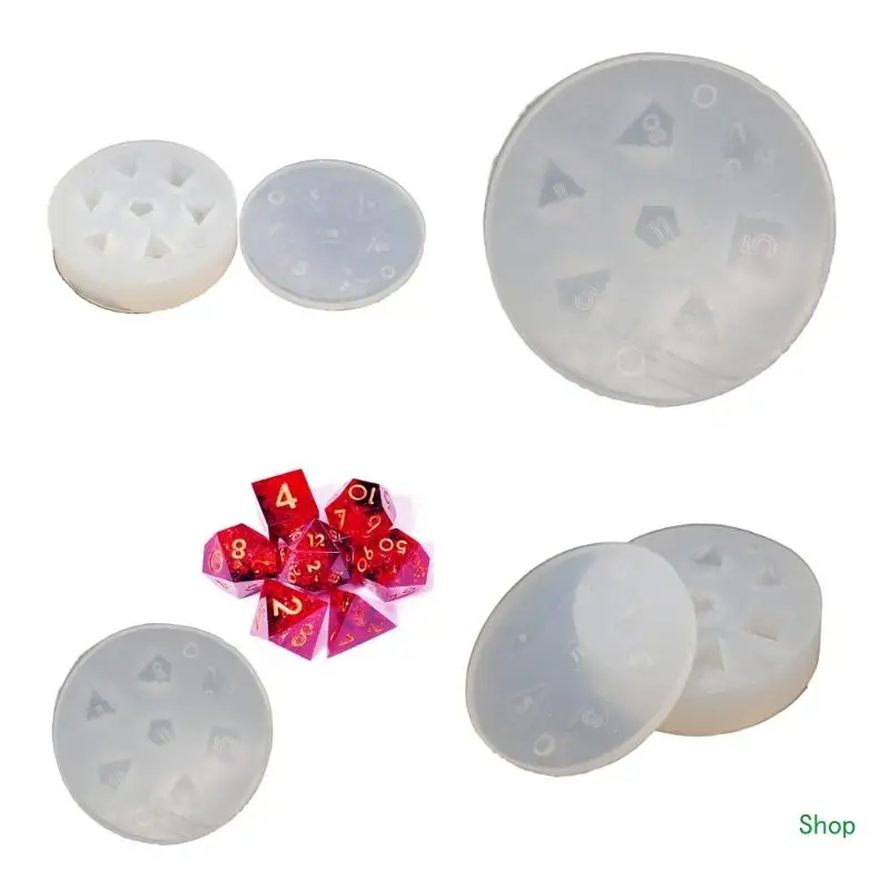 Dropship Numbers Game Silicone Mold Transparent Digital Dices Game Home Craft Tools