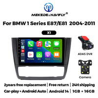 9Inch CarPlay Radio for BMW 1 Series E87 E81 E82 E88 2004 2005-2011 Android 14 Auto DVR Monitor Rear View Camera Media Player