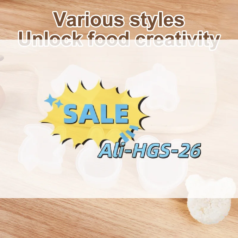 Cartoon Rijstbal Mold Kit - 3-in-1 Sushi Press & Bento Shaper voor Japanse Onigiri, Non-stick DIY Tools